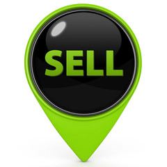 Sell pointer icon on white background