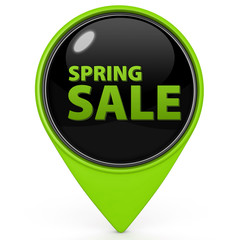 Spring sale pointer icon on white background