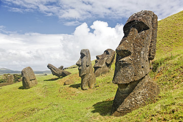 Rapa Nui National Park on Easter Island - obrazy, fototapety, plakaty