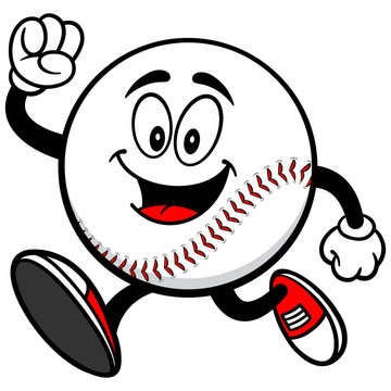 Baseball Mascot Running