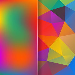 abstract background consisting of triangles and matt glass