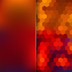 abstract background consisting of hexagons and matt glass