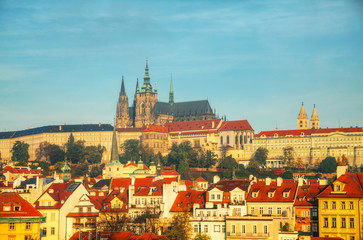 Naklejka na ściany i meble Old Prague cityscape overview