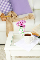 Apartment interior and decor in gentle tones