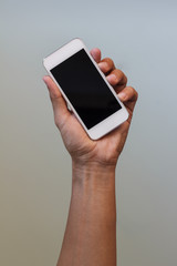 hand holding smart phone