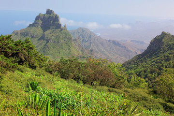 Hiking on island of Sao Nicolau, Cape Verde
