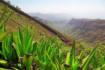 Hiking on island of Sao Nicolau, Cape Verde