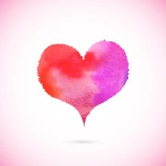 Pink vector painted heart