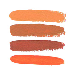 Colorful vector watercolor brush isolated on white.