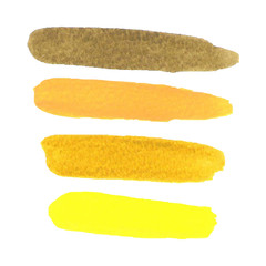 Colorful vector watercolor brush isolated on white.