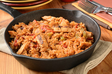 Chicken fajita with rice