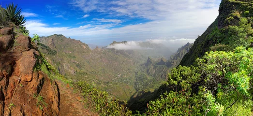 Foto op Plexiglas Panoramisch uitzicht op het eiland Santo Antao, Kaapverdië © Guido Amrein