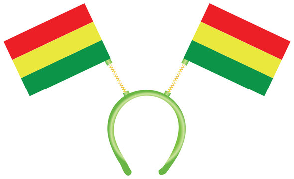 Funny headdress flags Bolivia