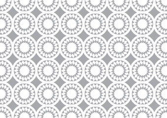 Grey Circle Kaleidoscope Pattern Background for Wallpaper