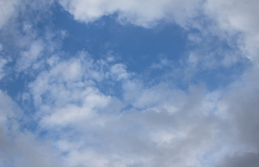 Cloudy blue sky abstract background
