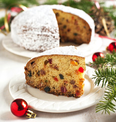 Traditional Christmas fruit cake