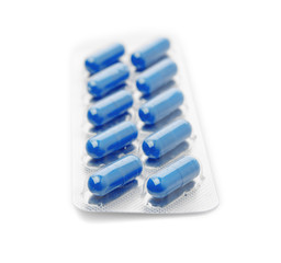 Pills in blister pack closeup