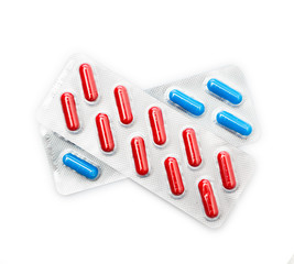 Pills in blister pack closeup