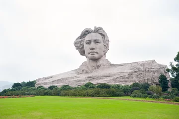 Crédence de cuisine en verre imprimé Chine Statue du président Mao à Changsha, province du Hunan, Chine