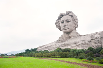 Chairman Mao sculpture in Changsha, Hunan Province, China