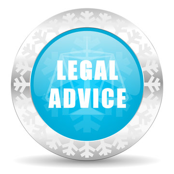 legal advice icon, christmas button, law sign
