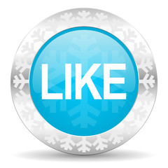like icon, christmas button