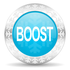 boost icon, christmas button