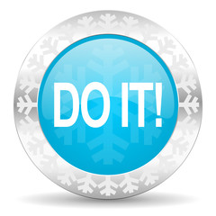 do it icon, christmas button