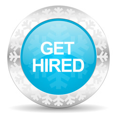 get hired icon, christmas button