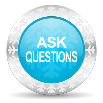 ask questions icon, christmas button