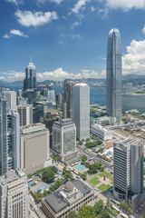 Aerial View of Hong Kong City