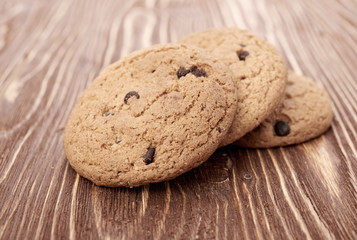 oat cookies on wooden table