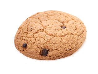 oat cookies on white background