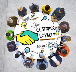 Customer Loyalty Service Support Care Trust Casual Concept