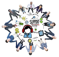 Support Solution Advice Help Care Satisfaction Concept
