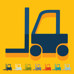 Flat design: forklift