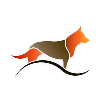 Pet Dog with swoosh logo