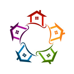 Circle of houses logo