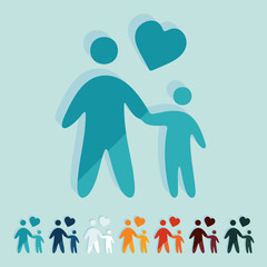 Flat design: family