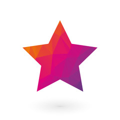 colorful pink - purple star
