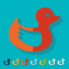 Flat design: duck