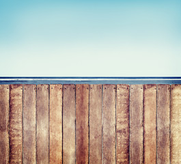 Beach Fence Sky Sea Vacation Concept