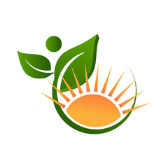 Nature and sunny life logo