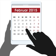 Weiberfastnacht 2015 countdown Hände digitaler Table-Kalender