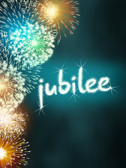 jubilee anniversary firework celebration party turquoise