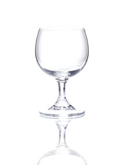 Wineglass over white background