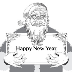Santa Claus. Christmas Card Poster Banner