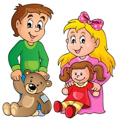 Children with toys theme image 1