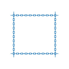 Blue chain in shape of square