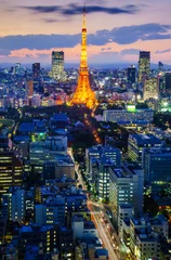 Foto op Plexiglas Tokyo city at night, Japan © lkunl